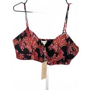 NWT ACOA Floral Print Crop Top Bra Size XL